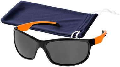 Сонцезахисні окуляри Fresno, колір суцільний чорний, оранжевий - 10039802- Фото №3