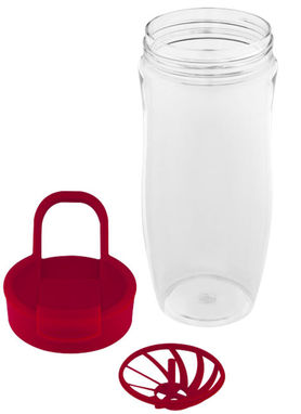 Спортивна пляшка Nutri, колір прозорий, червоний - 10040402- Фото №4