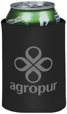 Складной держатель-термос Crowdio для бутылок, цвет сплошной черный - 10041700- Фото №2