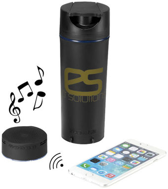 Аудиофляга Rhythm с функцией Bluetooth, цвет сплошной черный - 10042000- Фото №2