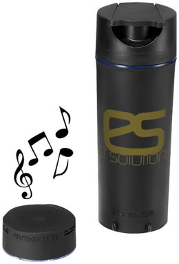 Аудіофляга Rhythm з функцією Bluetooth, колір суцільний чорний - 10042000- Фото №3