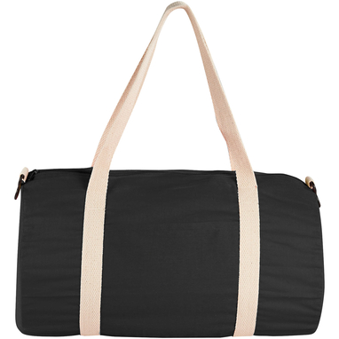 Бавовняна сумка Barrel Duffel, колір суцільний чорний - 12019500- Фото №4