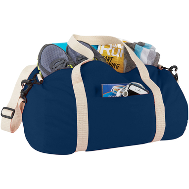 Бавовняна сумка Barrel Duffel, колір темно-синій - 12019501- Фото №5