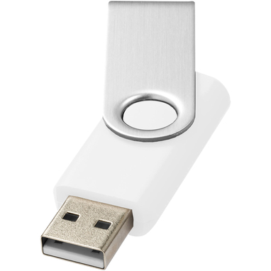 Флешка Rotate Basic 2GB, колір білий, сріблястий - 12350401- Фото №1