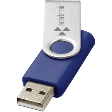 Флешка Rotate Basic 2GB, колір синій, сріблястий - 12350402- Фото №2