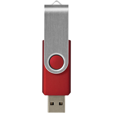 Флешка Rotate Basic 2GB, колір червоний, сріблястий - 12350403- Фото №4