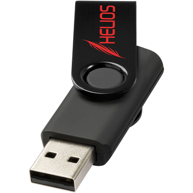 Флешка Rotate Metallic 4GB, цвет сплошной черный - 12350800- Фото №2