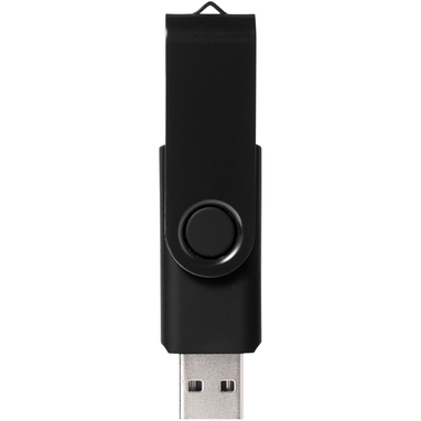 Флешка Rotate Metallic 4GB, цвет сплошной черный - 12350800- Фото №4