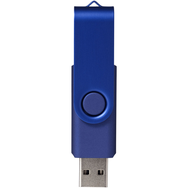 Флешка Rotate Metallic 4GB, колір темно-синій - 12350801- Фото №4