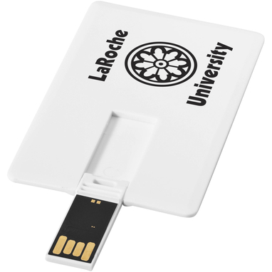 Флешка Slim Credit Card 4GB, цвет белый - 12352100- Фото №2