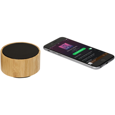 Динамік Bluetooth Cosmos, колір дерево, суцільний чорний - 12410000- Фото №3