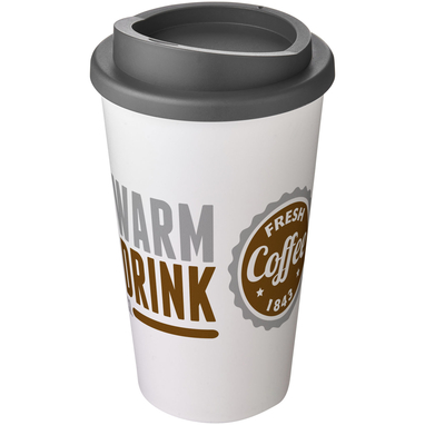 Термокружка Americano, колір білий, сірий - 21000129- Фото №2 Термокружка Americano, колір білий, сірий - 21000129- Фото №2
