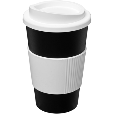 Термокружка Americano, цвет сплошной черный, белый - 21000201- Фото №1