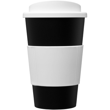 Термокружка Americano, цвет сплошной черный, белый - 21000201- Фото №3