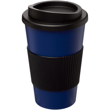 Термокружка Americano, колір синій, суцільний чорний - 21000214- Фото №1
