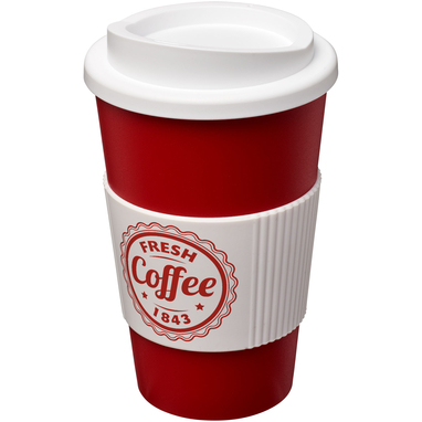 Термокружка Americano, колір червоний, білий - 21000217- Фото №2