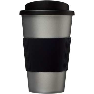 Термокружка Americano, цвет серебристый, сплошной черный - 21000224- Фото №3