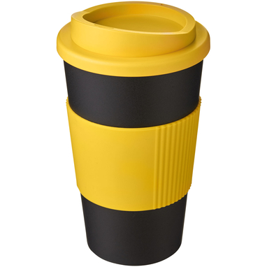 Термокружка Americano, колір суцільний чорний, жовтий - 21000228- Фото №1