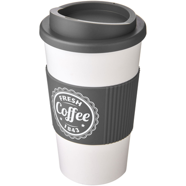 Термокружка Americano, цвет белый, серый - 21000232- Фото №2