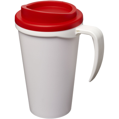 Термокружка Americano Grande, колір білий, червоний - 21000403- Фото №1