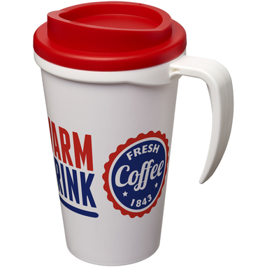 Термокружка Americano Grande, колір білий, червоний - 21000403- Фото №2