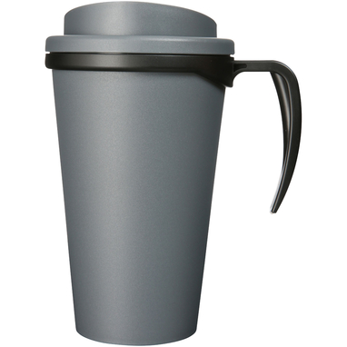 Термокружка Americano Grande, колір сірий, суцільний чорний - 21000428- Фото №4