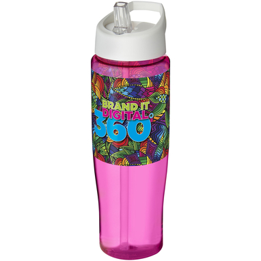 Пляшка спортивна H2O Tempo, колір рожевий, білий - 21004414- Фото №2