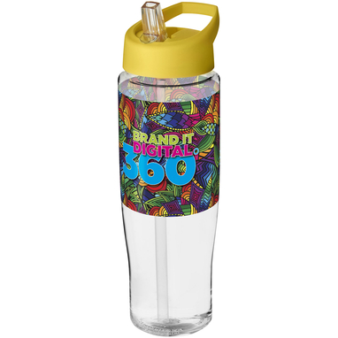Бутылка спортивная H2O Tempo, цвет прозрачный, желтый - 21004426- Фото №2