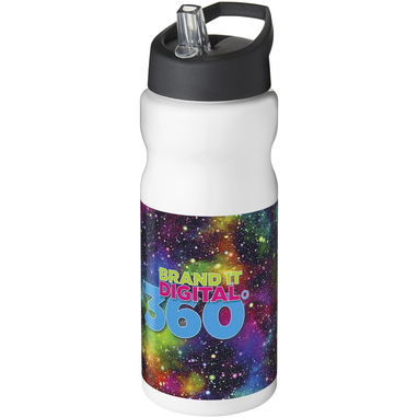Пляшка спортивна H2O Base, колір білий, суцільний чорний - 21004902- Фото №2