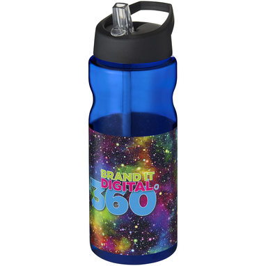Пляшка спортивна H2O Base, колір синій, суцільний чорний - 21004904- Фото №2