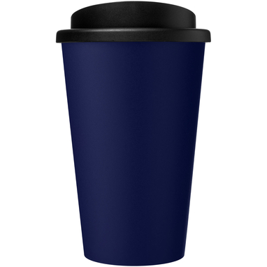 Термокружка Recycled Americano® объемом 350 мл, цвет cиний, сплошной черный - 21069152- Фото №3
