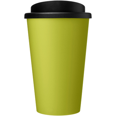 Термокружка Recycled Americano® объемом 350 мл, цвет лайм, сплошной черный - 21069163- Фото №3