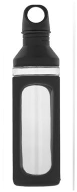 Скляна пляшка Hover, колір суцільний чорний, прозорий - 10045400- Фото №3