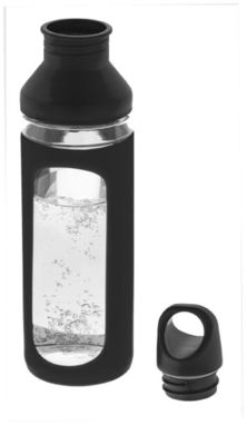 Стеклянная бутылка Hover, цвет сплошной черный, прозрачный - 10045400- Фото №4
