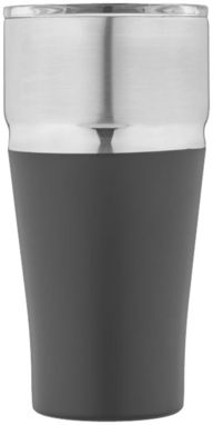 Термокружка Milo с медной вакуумной изоляцией, цвет сплошной черный, серебряный - 10045800- Фото №3