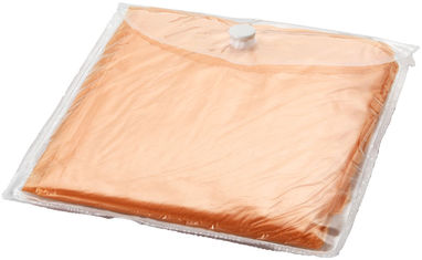 Одноразовый дождевик с чехлом, цвет оранжевый прозрачный - 19538770- Фото №3