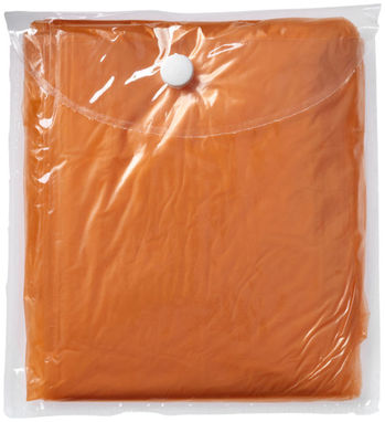 Одноразовый дождевик с чехлом, цвет оранжевый прозрачный - 19538770- Фото №4