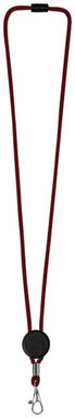 Двухцветный шнурок Hagen с диском для регулировки, цвет красный, сплошной черный - 10220501- Фото №4