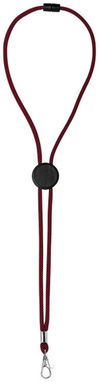 Двоколірний шнурок Hagen з диском для регулювання, колір червоний, суцільний чорний - 10220501- Фото №5