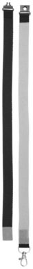 Двухцветный шнурок Aru с застежкой на липучке, цвет сплошной черный - 10220800- Фото №5