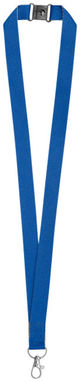 Двоколірний шнурок Aru із застібкою на липучці, колір яскраво-синій - 10220801- Фото №3