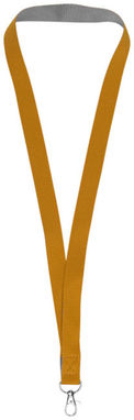 Двоколірний шнурок Aru із застібкою на липучці, колір оранжевий - 10220802- Фото №1