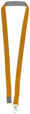 Двоколірний шнурок Aru із застібкою на липучці, колір оранжевий - 10220802- Фото №5