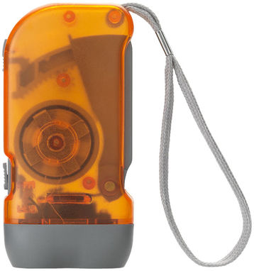 Динамо-фонарь Virgo, цвет оранжевый, серый - 10403402- Фото №4