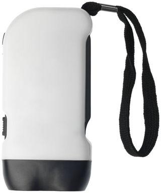 Динамо-фонарь Virgo, цвет белый, сплошной черный - 10403405- Фото №4