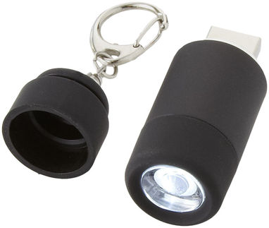 Брелок-фонарь Avior с зарядкой от USB, цвет сплошной черный - 10413800- Фото №1