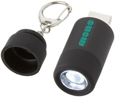 Брелок-фонарь Avior с зарядкой от USB, цвет сплошной черный - 10413800- Фото №2