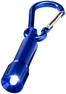 Брелок Lyra з карабіном і ліхтариком, колір синій - 10418201- Фото №1