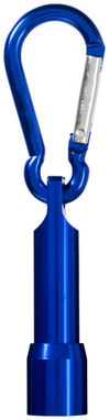 Брелок Lyra з карабіном і ліхтариком, колір синій - 10418201- Фото №3