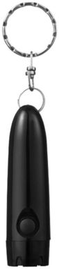 Брелок-фонарик Bullet, цвет сплошной черный - 10420100- Фото №3